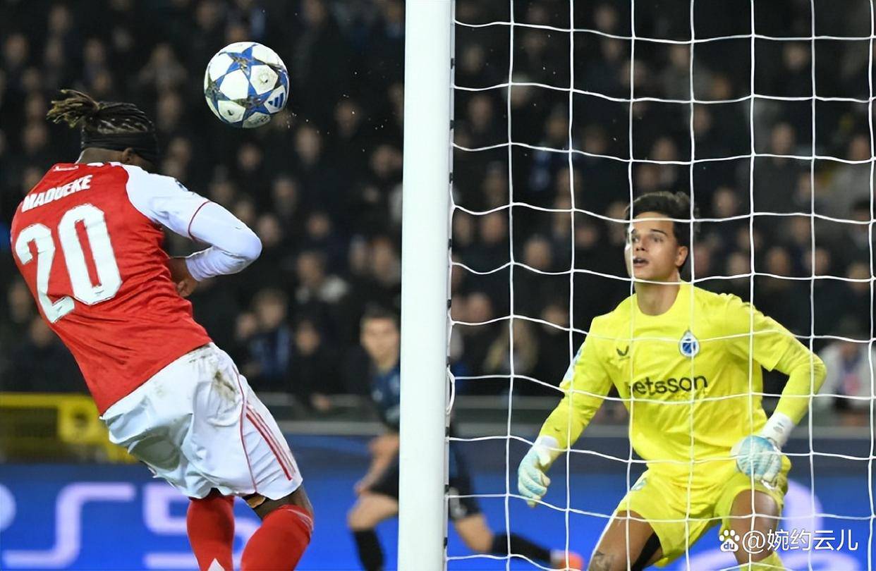 欧冠阿森纳3比0布鲁日，马杜埃凯梅开二度，核心伤停新锐爆发